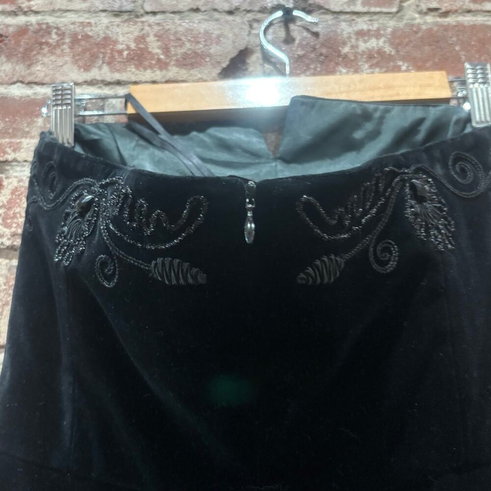Vintage Escada Black Velvet Strapless Dress Size 40 or US‎ Size 6-8 - Picture 6 of 8